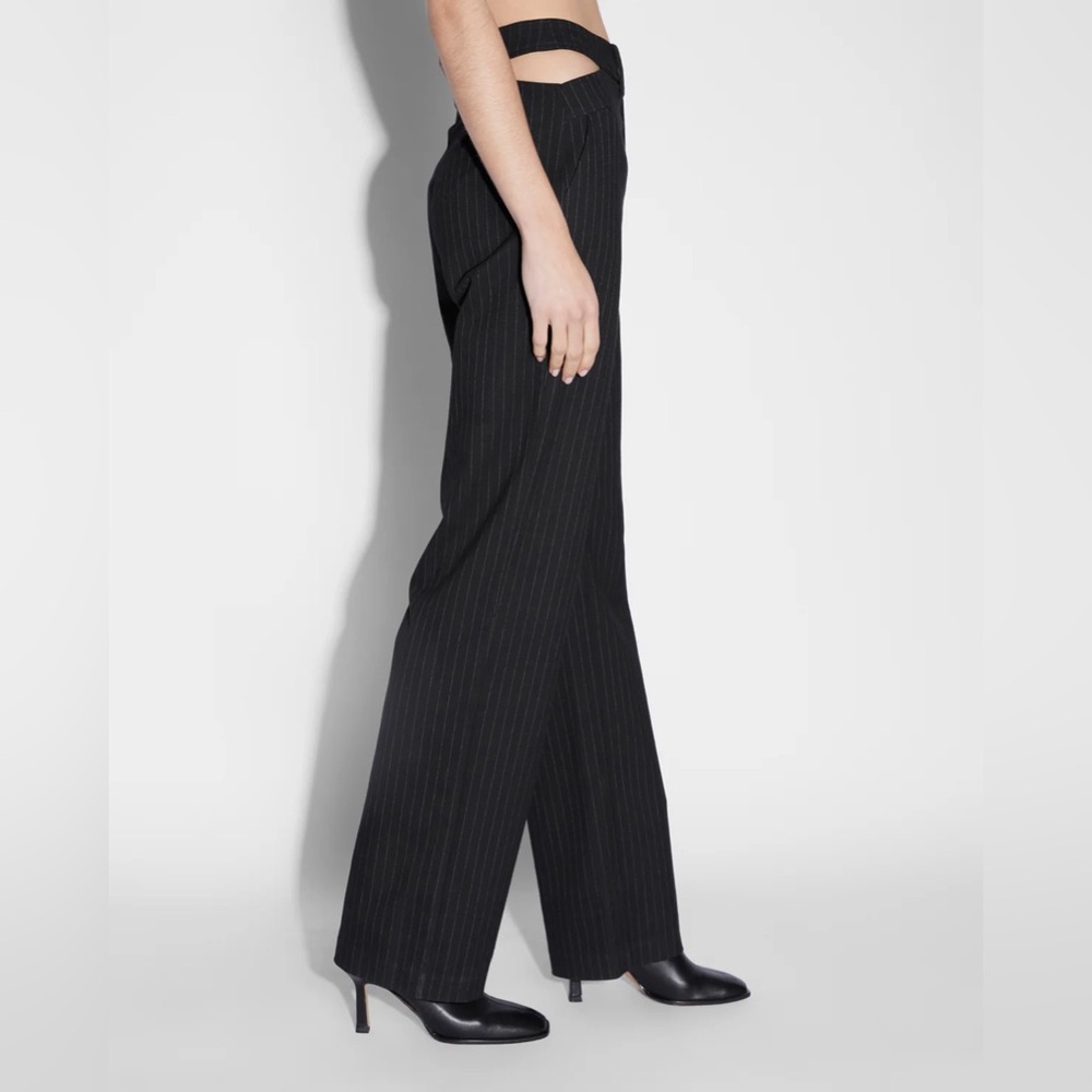 Ksubi pin stripped black slacks
